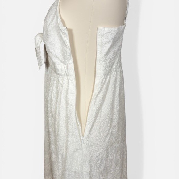 NWT J. Crew white Tie-Front Spaghetti Strap Maxi Dress. 0125 - Picture 5 of 7